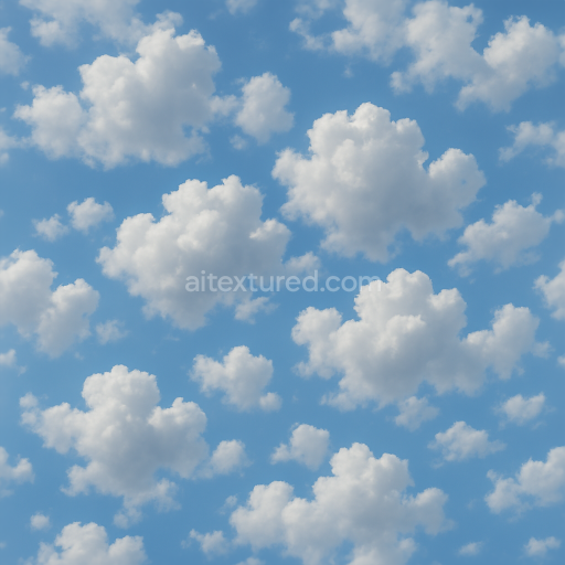 Seamless 3d texture pbr 8k backlit altocumulus billowy cloud clusters