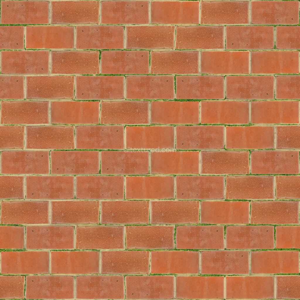 Seamless PBR brick texture with weathered details