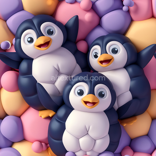 Seamless 3D Inflated Soft Bubble PBR Texture in Pastel Colors