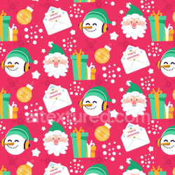 seamless Seamless 3D PBR Christmas digital paper texture with festive icons pattern texture 8k free download PBR