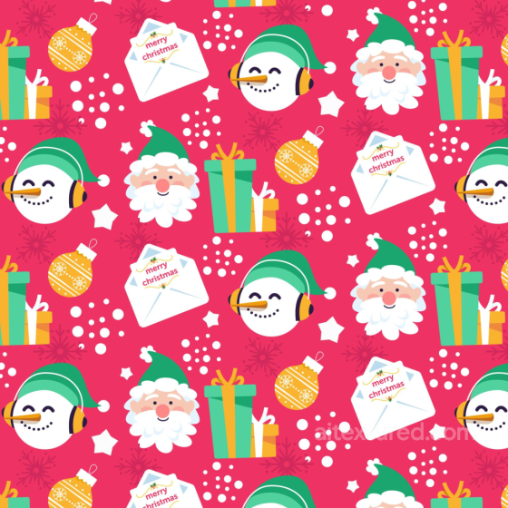 Christmas Digital Paper Texture With Festive Icons Pattern All Christmas Digital paper texture preview