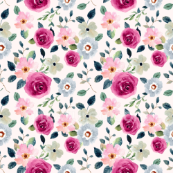 seamless Seamless 3D PBR Texture with Pink Flower Watercolor Floral Pattern texture 8k free download PBR