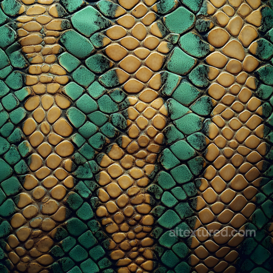 Reptile Skin Texture Featuring Glossy Brown and Green Scales with Detailed Surface Micros… Skin texture preview