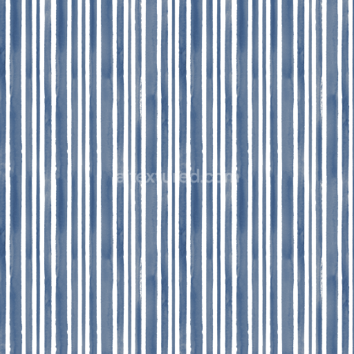 Seamless 3D PBR Texture of Blue Watercolor Vertical Stripes