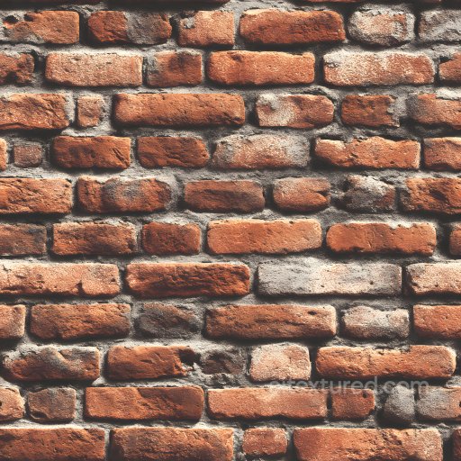 Cracked Red Brick Wall Texture with Weathered Surface seamless Brick PBR texture