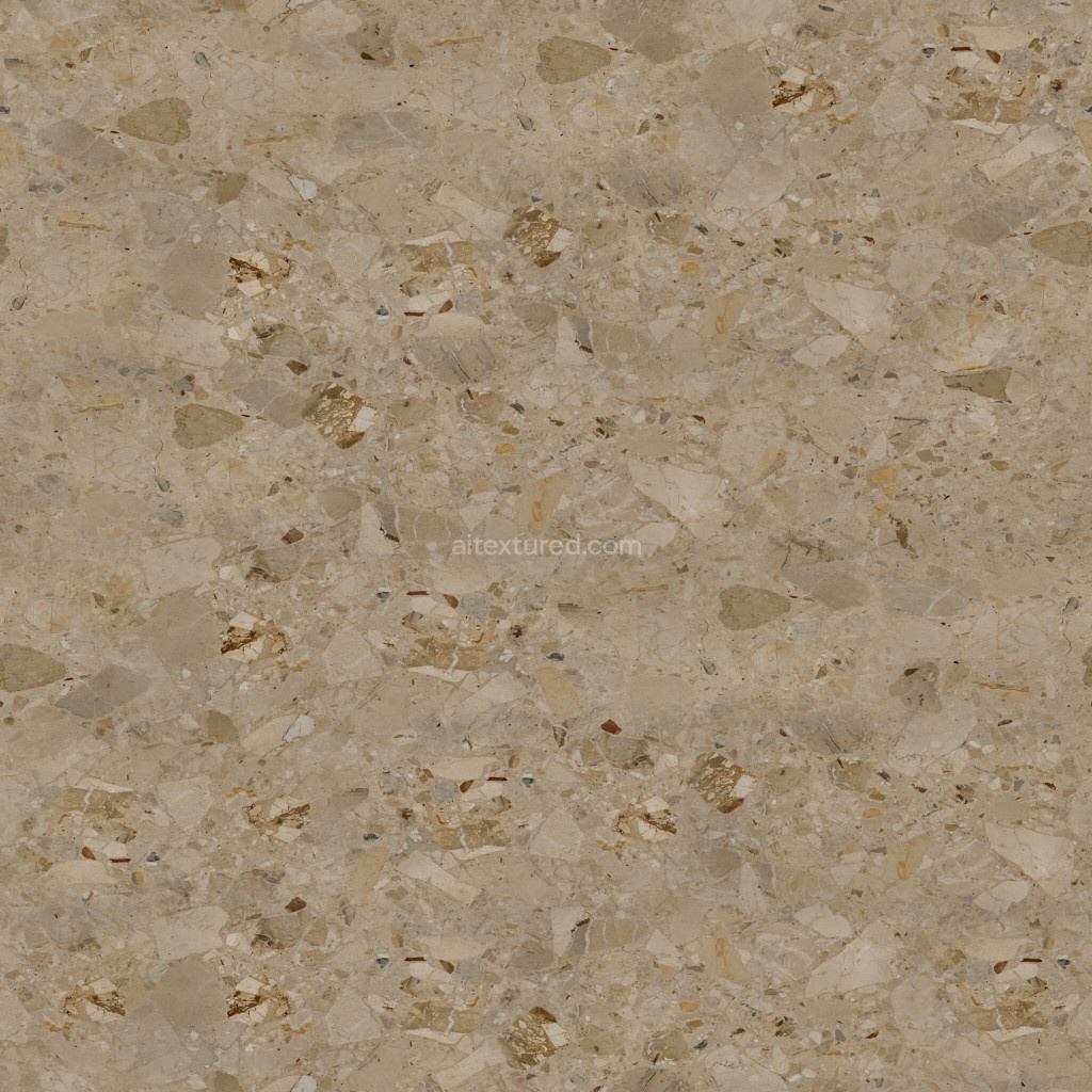 Seamless terrazzo PBR texture for 3D modeling