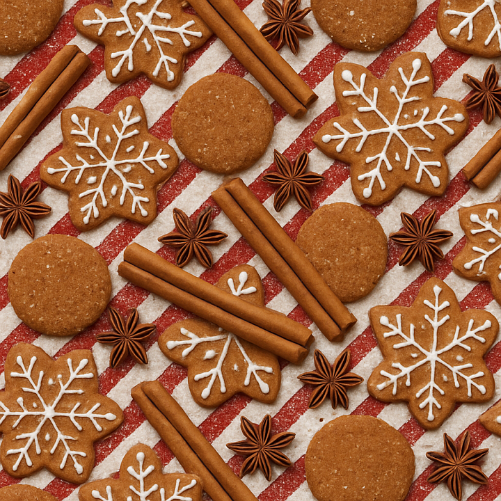 Gingerbread Icing Holiday Sweets Surface seamless PBR texture preview