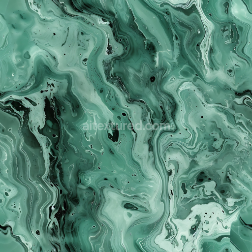 Seamless 3D Jade Green Natural Marble PBR Texture with Flowing Veins and Glossy Finish