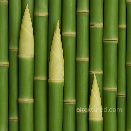 Bamboo Shoot Tip With Bamboo Green Fresh And Bamboo Slender Stalk Natural Bamboo Texture seamless Bamboo PBR texture