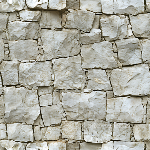 Weathered Stone Wall Texture with Light Beige Rough Blocks seamless Stone PBR texture