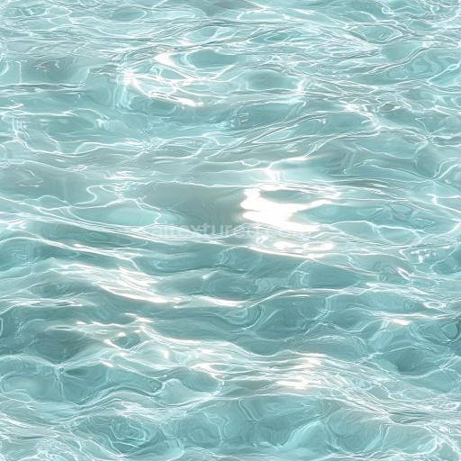 Seamless 3D PBR Clear Pool Water Texture Featuring Soft Ripples and Light Reflections