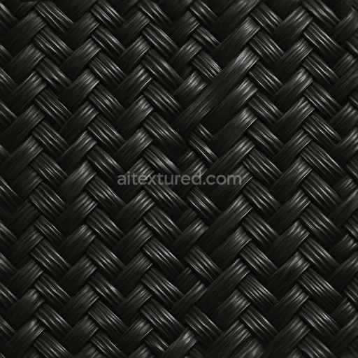 Seamless 3d pbr texture of carbon twisted strands with carbon glossy finish for 8k realistic surfaces