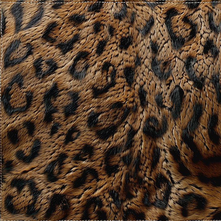Leopard Fur with Detailed Hair and Natural Spot Pattern seamless PBR texture preview