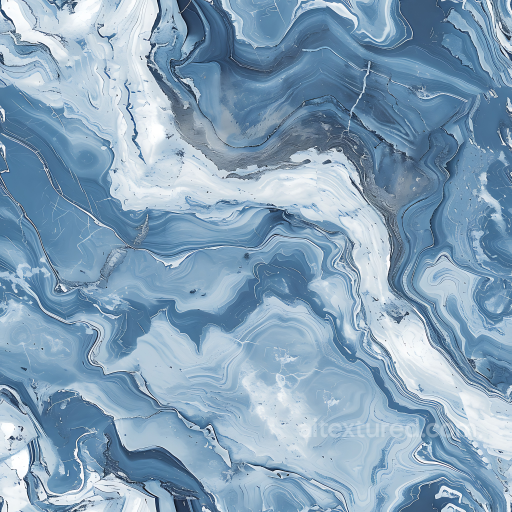Blue Bahia Natural Marble Texture with Flowing Veins seamless Marble PBR texture