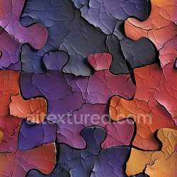 seamless Seamless 3D Cracked Painted Puzzle PBR Texture with Multicolor Gradients and Jagged Edges texture 8k free download PBR