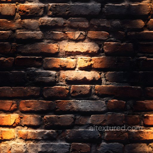 cracked brick wall PBR texture featuring deep holes and rugged erosion seamless Brick PBR texture