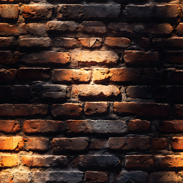 Cracked Brick Wall Featuring Deep Holes And Rugged Erosion seamless PBR texture preview