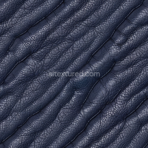 Preview — Seamless 3D PBR Navy Blue Wrinkled Leather Texture with Deep Grain and Soft Shine