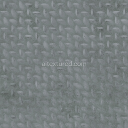 Diamond Plate Metal Surface Textured Seamless Pbr Reflective Industrial Pattern
