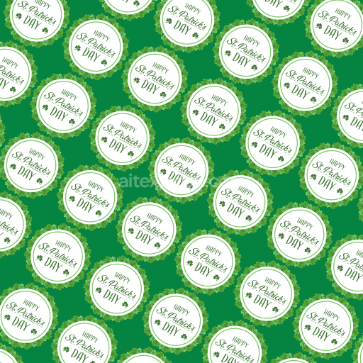 Seamless 3D PBR Festive St Patrick's Day Digital Paper Texture with Green Clovers