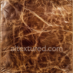 seamless Seamless 3D distressed brown cracked leather PBR texture with aged wrinkles and stitching texture 8k free download PBR