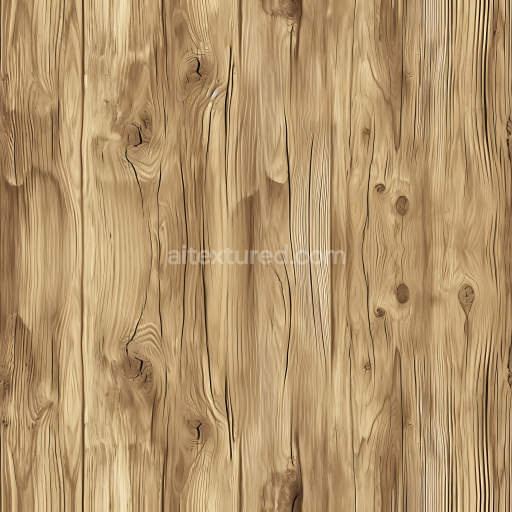 Seamless 3D PBR Texture of Light Pine Wood Planks with Natural Grain and Knots