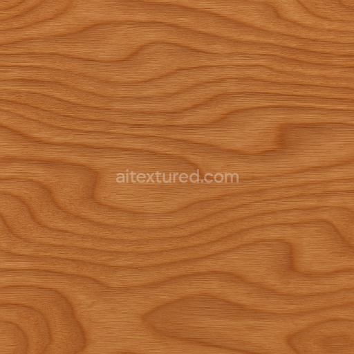 Seamless 3d texture PBR 8k Elm wood with wavy grain and matte finish