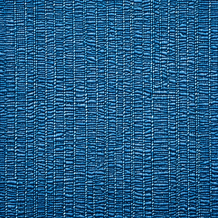 Of Cracked Blue Denim Fabric With Distinct Stitched Pattern seamless PBR texture preview