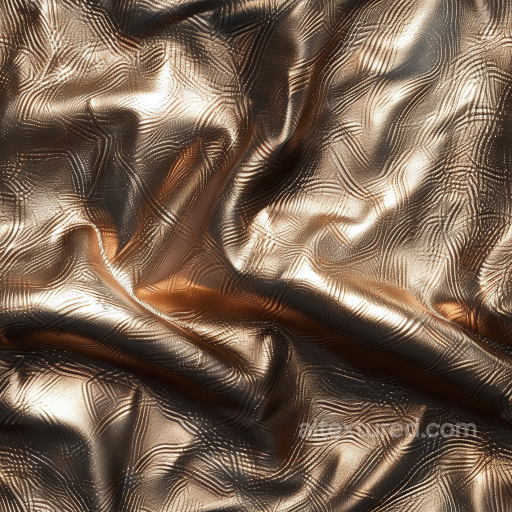 Bronze Patterned Leather Texture with Shiny Metallic Finish seamless Leather PBR texture