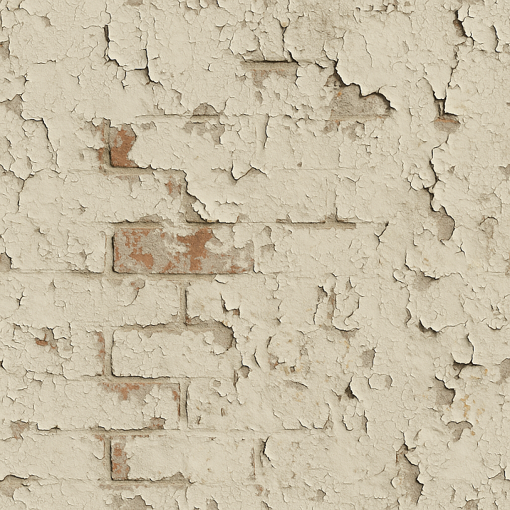 Cracked Paint Surface With Peeling Layers seamless PBR texture preview