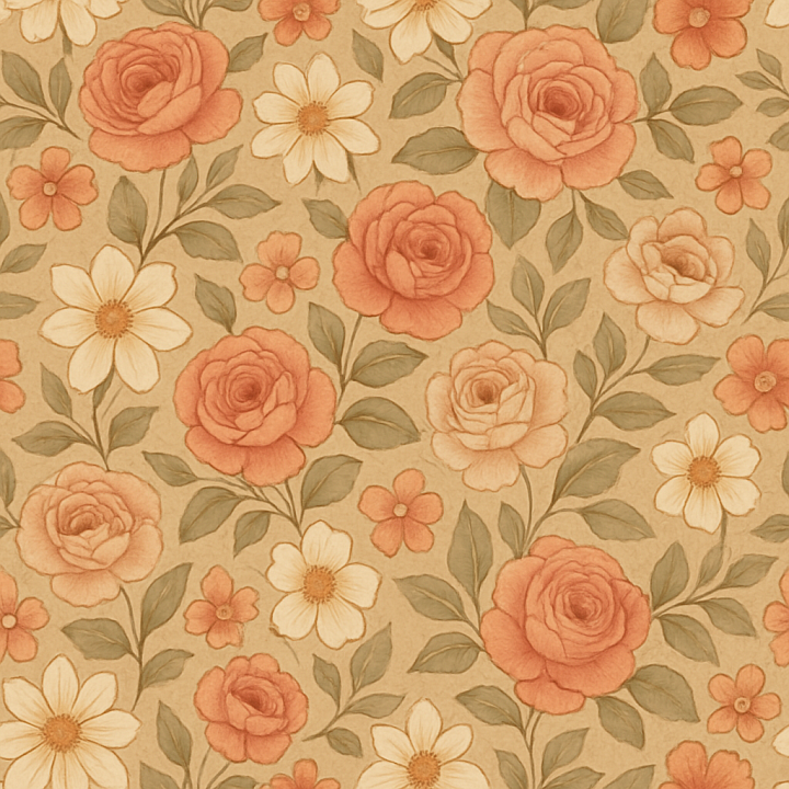 Floral Pattern seamless PBR texture preview