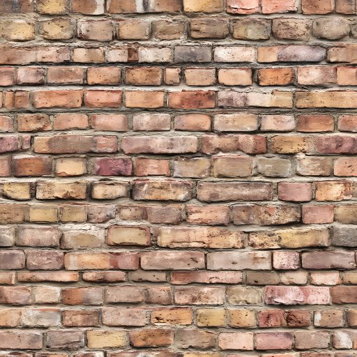 Cracked Brick Wall Texture in Warm Earth Tones with Rough Surfaces seamless Brick PBR texture