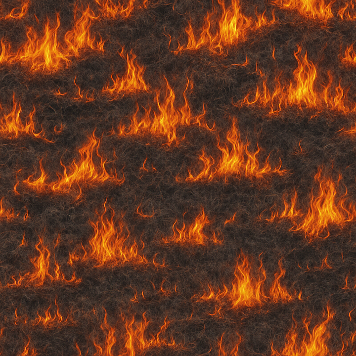 Burning Field seamless PBR texture preview