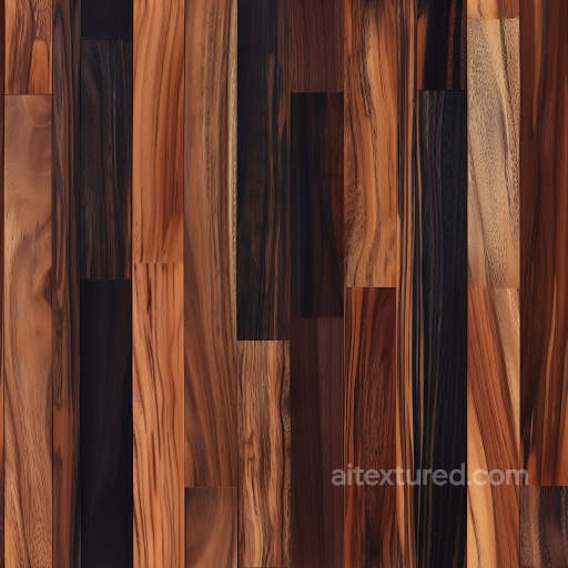 Exotic Hardwood Floor Texture with Varied Grain and Contrast seamless Wood PBR texture