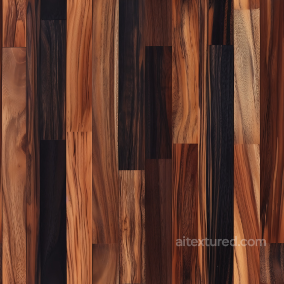 Exotic Hardwood Floor Texture with Varied Grain and Contrast Wood texture preview