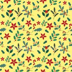 Pattern Bundle - Seamless 3D Pattern PBR Texture with Christmas Holly and Poinsettia Botanical Motifs texture preview