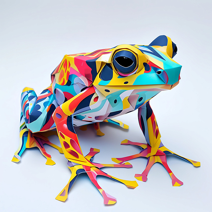Featuring Vibrant Geometric Burrowing Frog Patterns seamless PBR texture preview