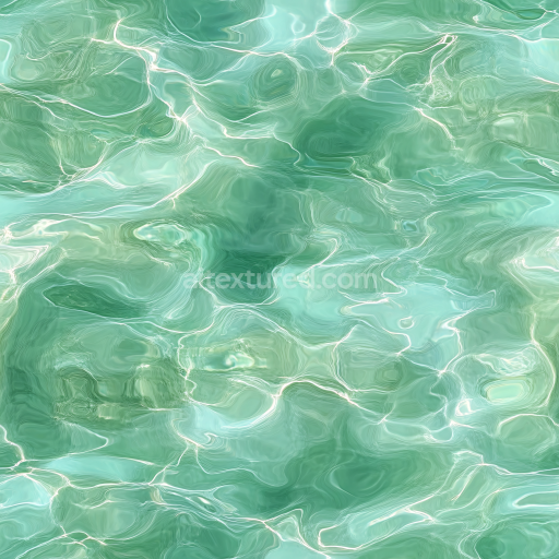 Seamless 3D PBR Texture of Clear Tropical Pool Water with Soft Ripples