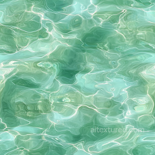 Clear Tropical Pool Water Seamless Texture with Soft Ripples seamless Water PBR texture