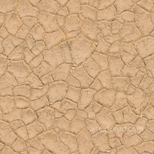 Mud Cracked Dry - Dry Mud Mud Sand Uneven seamless Mud PBR texture