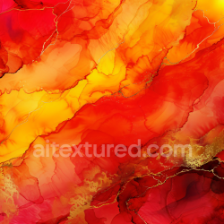 seamless Seamless 3D Alcohol Ink PBR Texture Featuring Fiery Orange and Gold Veins texture 8k free download PBR