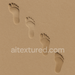 seamless Seamless 8k PBR 3d Texture of Footprint Sequence on Wet Sand Surface texture 8k free download PBR