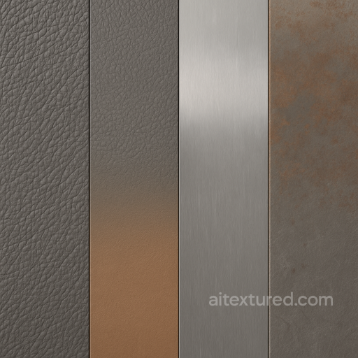 Pebbled Leather Surface With Embossed Leather Detail seamless Surfaces, smooth, rough PBR texture