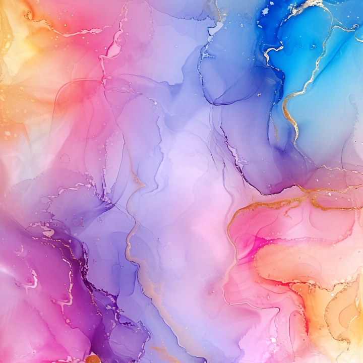 Alcohol Ink with Lavender, Pink, and Gold Veins seamless PBR texture preview