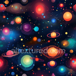 seamless Seamless 3D Space PBR Texture Featuring Colorful Galaxy Planets & Cosmic Nebulae texture 8k free download PBR