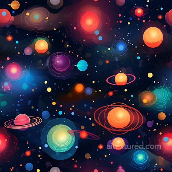 Space PBR Texture Featuring Colorful Galaxy Planets & Cosmic Nebulae Star, space, planets texture preview