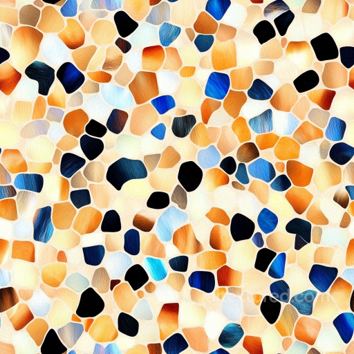 Mosaic PBR Texture Featuring Polished Multicolor Stone Chips seamless Mosaic PBR texture