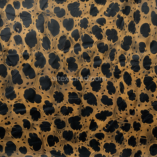 Preview — Seamless 3D PBR Leather Texture Featuring Distinctive Black-Spotted Animal Print on Warm Brown Grain