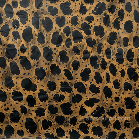 Leather Texture Featuring Distinctive Black-Spotted Animal Print on Warm Brown Grain Leather texture preview