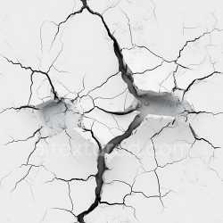 seamless Seamless 3D cracked and holed white plaster PBR texture with jagged fractures texture 8k free download PBR